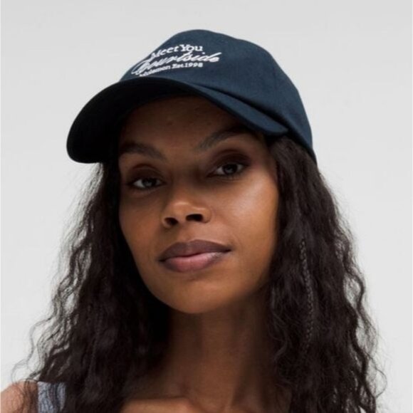 Lululemon Classic Ball Cap Adjustable "Meet You Courtside" NWT S/M (TRNV/WHT) - Picture 2 of 13